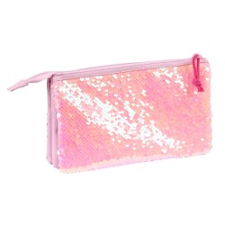 Dreifaches Mehrzweck-Etui Na!Na!Na! Surprise Sparkles Rosa (22 x 12 x 3 cm)