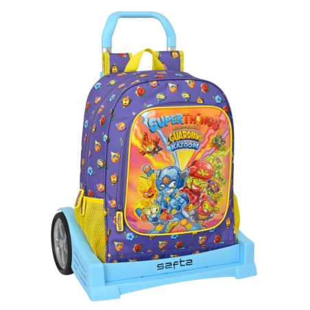 Schulrucksack mit Rädern SuperThings Guardians of Kazoom Lila Gelb (32 x 42 x 14 cm)