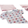 Bekleidungs-Set DKD Home Decor Weiß Rosa (2 Stück) Baumwolle 0-6 Monate