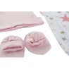 Bekleidungs-Set DKD Home Decor Blau Rosa 0-6 Monate Sterne (7 Stücke) (2 Stück)