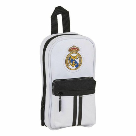 Rucksack mit Federtaschen Real Madrid C.F. Weiß Schwarz 12 x 23 x 5 cm 33 Stücke