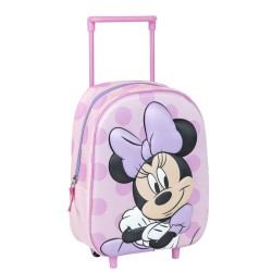 Schulrucksack mit Rädern Minnie Mouse Rosa 25 x 37 x 10 cm