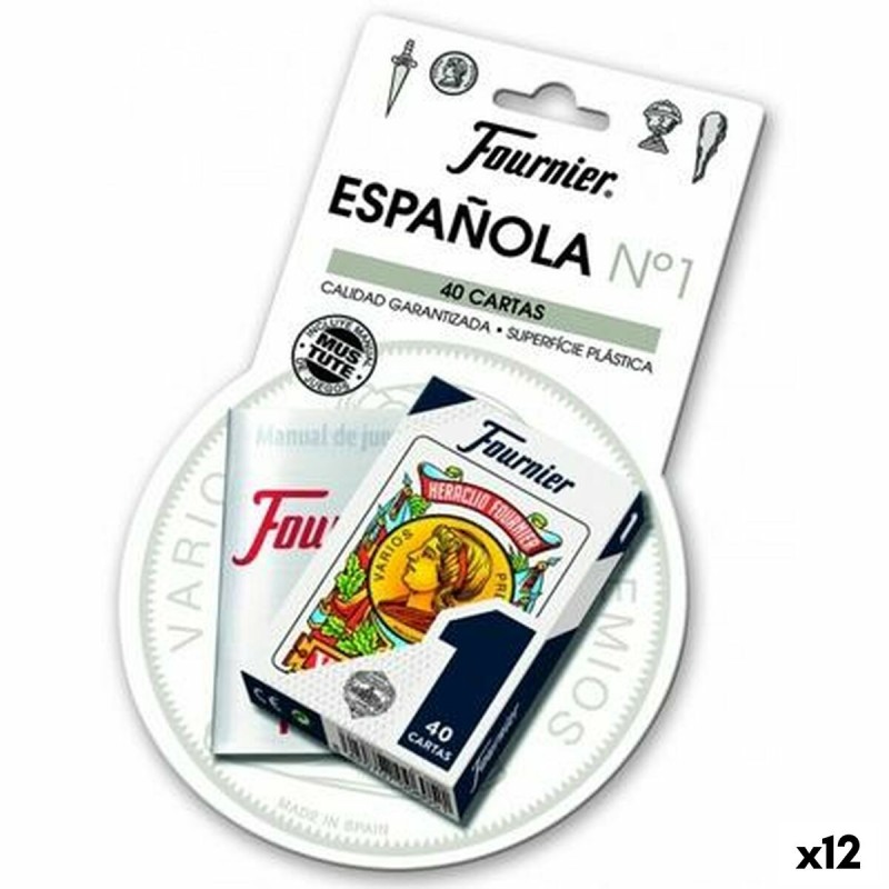 Spanische Spielkarten (40 Karten) Fournier 12 Stück (61,5 x 95 mm)