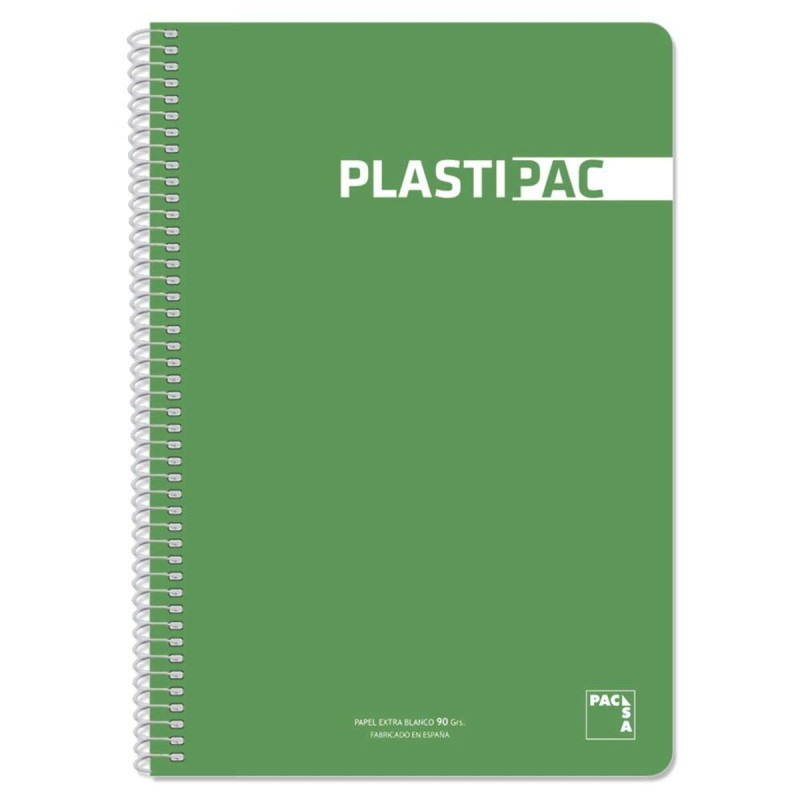 Notizbuch Pacsa Plastipac Hellgrün Din A4 80 Blatt 5 Stücke