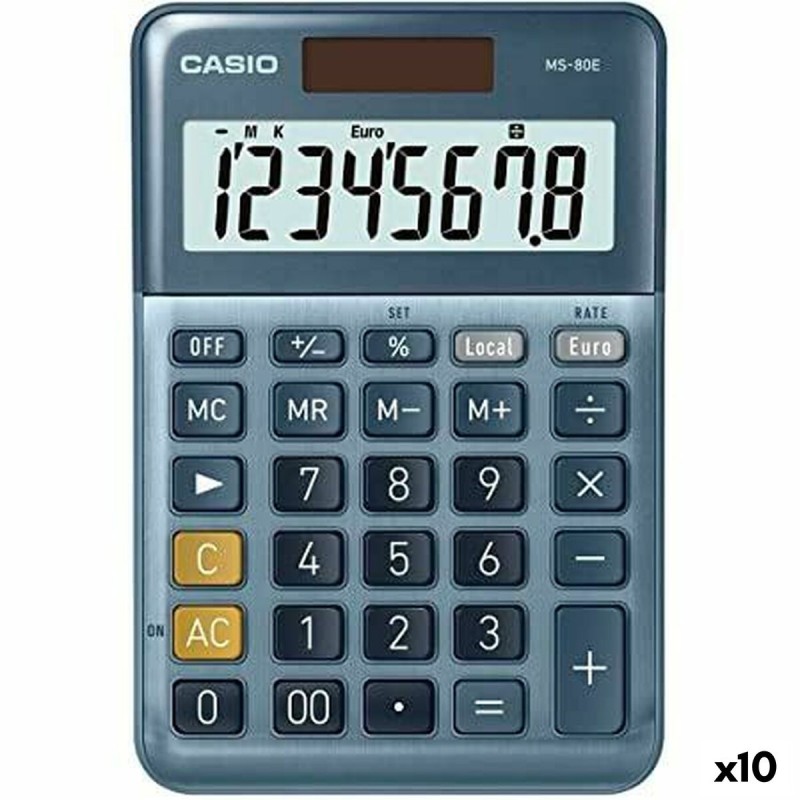 Taschenrechner Casio MS-80E Blau (10 Stück)