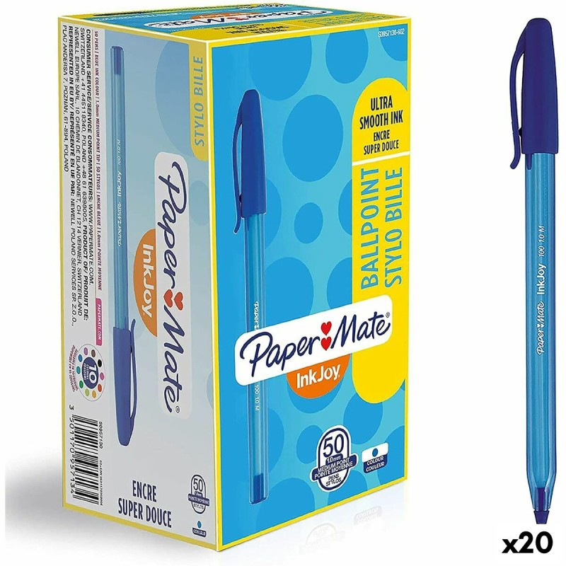 Stift Paper Mate Inkjoy 50 Stücke Blau 1 mm (20 Stück)