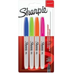 Marker-Set Sharpie 4 Stücke Bunt (3 Stück)