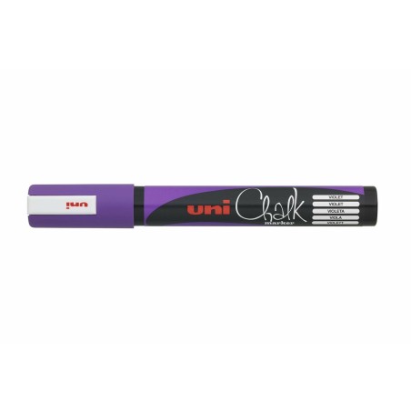 Flüssige Kreidemarker Uni-Ball PWE-5M Violett (6 Stücke)