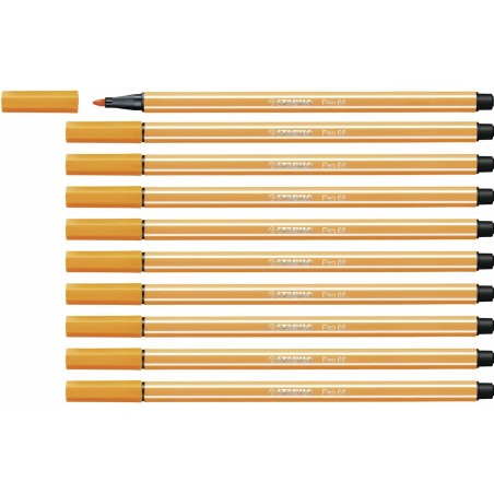 Filzstifte Stabilo Pen 68 Orange (10 Stücke)