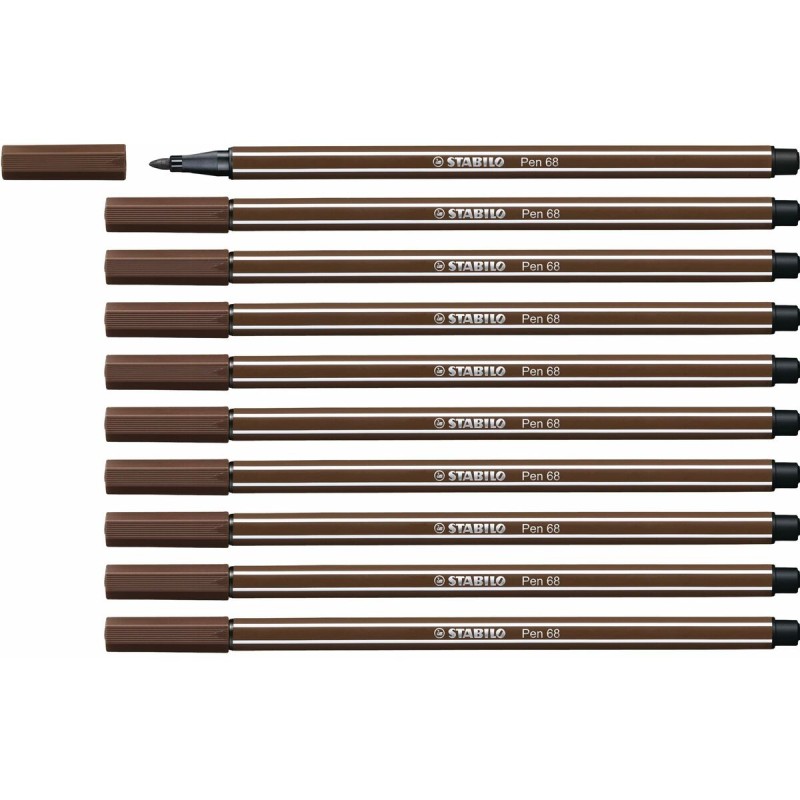 Filzstifte Stabilo Pen 68 Braun (10 Stücke)