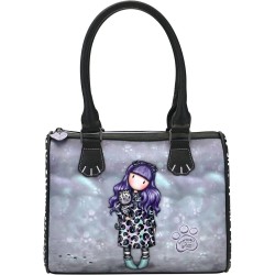 Handtasche Gorjuss Smitten kitten Schwarz Weiß (28 x 22 x 13 cm)