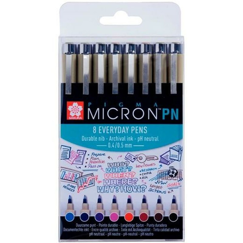 Marker-Set Talens Sakura Pigma Micron PN 8 Stücke Bunt