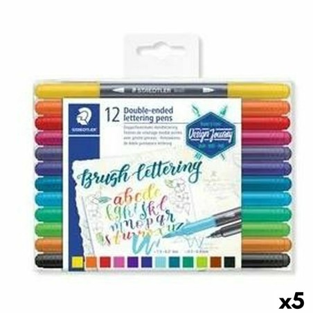 Marker-Set Staedtler Lettering Zweifachem Ende (5 Stück)