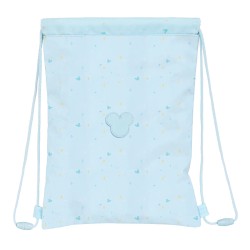 Rucksacktasche mit Bändern Mickey Mouse Clubhouse Hellblau (26 x 34 x 1 cm)