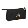 Dreifaches Mehrzweck-Etui Mickey Mouse Clubhouse Premium Schwarz (22 x 12 x 3 cm)