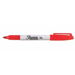 Dauermarker Sharpie Fine Point Rot (12 Stück)