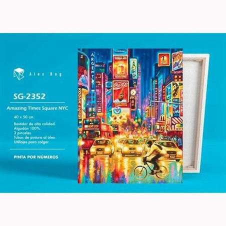 Malen nach Zahlen Set Alex Bog Amazing Times Square NYC 40 x 50 cm Zahlen