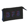 Dreifaches Mehrzweck-Etui BlackFit8 Urban Schwarz Marineblau (22 x 12 x 3 cm)