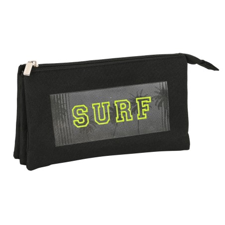 Dreifaches Mehrzweck-Etui Safta Surf Schwarz (22 x 12 x 3 cm)