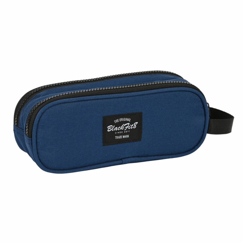 Zweifaches Mehrzweck-Etui BlackFit8 Urban Schwarz Marineblau (21 x 8 x 6 cm)