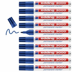 Dauermarker Edding 3000 Blau (10 Stück)