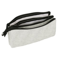 Dreifaches Mehrzweck-Etui Kappa Grey knit Grau (22 x 12 x 3 cm)