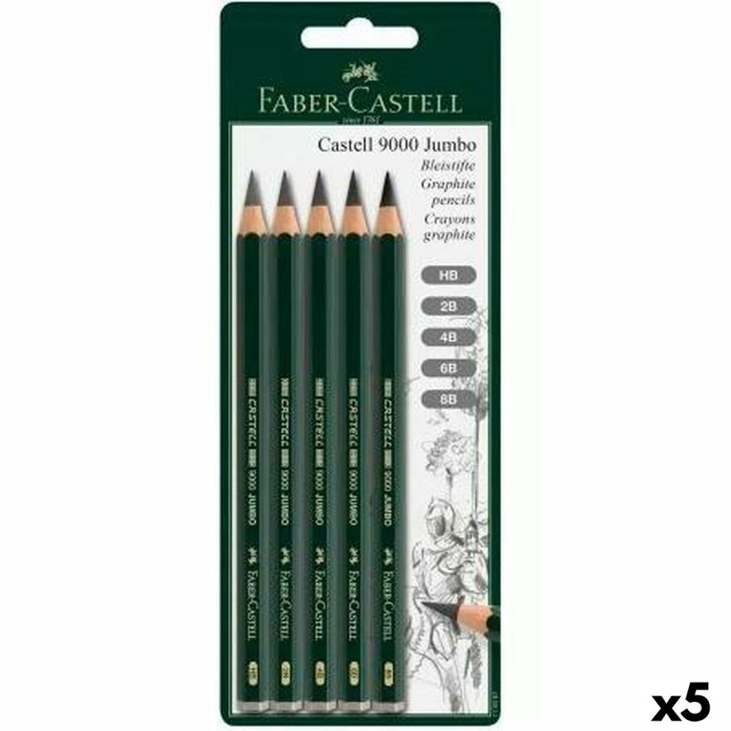 Bleistifte Set Faber-Castell Sechseckig 2B 4B 6B 8B (5 Stück)