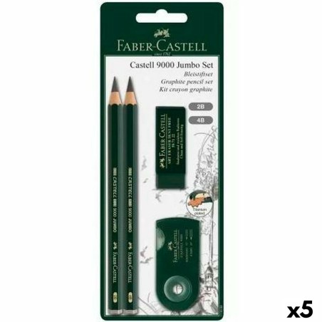 Bleistifte Set Faber-Castell Schwarz (5 Stück)