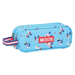 Zweifaches Mehrzweck-Etui Rollers Moos M513 Hellblau Bunt (21 x 8 x 6 cm)