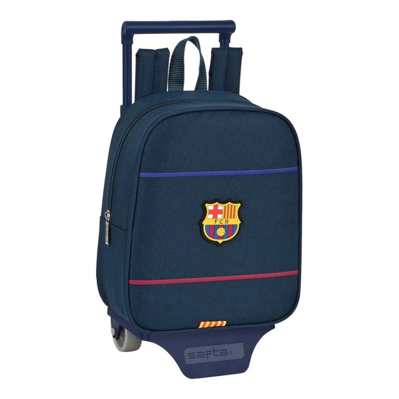 Schulrucksack mit Rädern F.C. Barcelona Blau (22 x 28 x 10 cm)