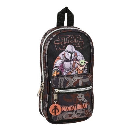 Rucksack mit Federtaschen The Mandalorian The Guild Schwarz Braun (12 x 23 x 5 cm)