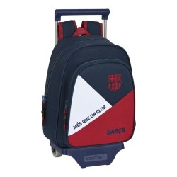 Schulrucksack mit Rädern F.C. Barcelona Corporativa Blau Granatrot (27 x 33 x 10 cm)