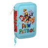 Federmäppchen mit Zubehör The Paw Patrol Funday Blau Rot 12.5 x 19.5 x 4 cm (28 Stücke)