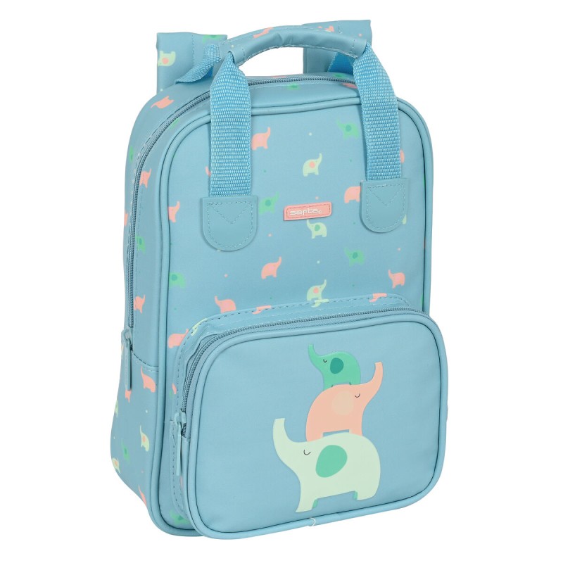 Schulrucksack Safta Elefantes 20 x 28 x 8 cm grün