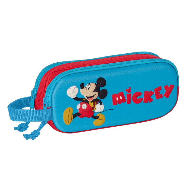 Zweifaches Mehrzweck-Etui Mickey Mouse Clubhouse 3D Rot Blau 21 x 8 x 6 cm