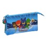 Dreifaches Mehrzweck-Etui PJ Masks Blau 22 x 12 x 3 cm