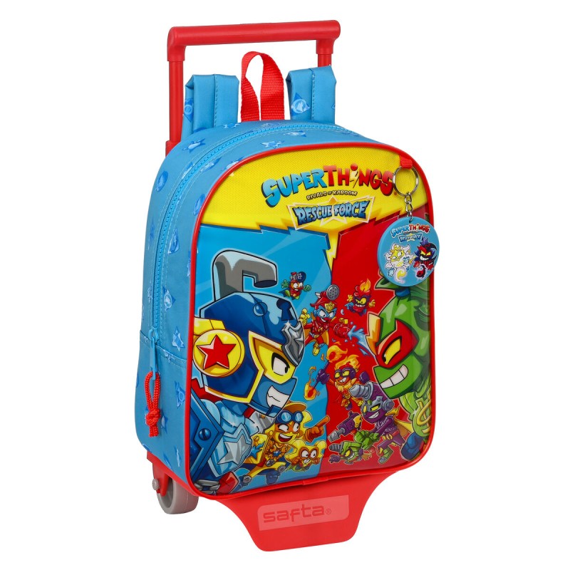 Schulrucksack mit Rädern SuperThings Rescue force Blau 22 x 27 x 10 cm