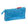 Dreifaches Mehrzweck-Etui SuperThings Rescue force Blau 22 x 12 x 3 cm