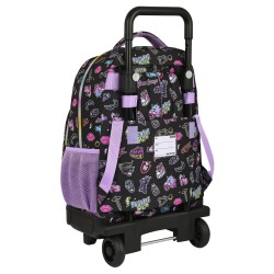 Schulrucksack mit Rädern Monster High Creep Schwarz 33 X 45 X 22 cm