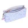 Dreifaches Mehrzweck-Etui Frozen Believe Lila 22 x 12 x 3 cm