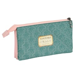 Zweifaches Mehrzweck-Etui Santoro Swan lake Grau Rosa 22 x 12 x 3 cm