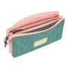 Zweifaches Mehrzweck-Etui Santoro Swan lake Grau Rosa 22 x 12 x 3 cm