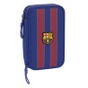 Doppel-Federtasche F.C. Barcelona Rot Marineblau 12.5 x 19.5 x 4 cm (28 Stücke)