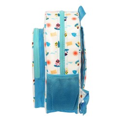 Schulrucksack Baby Shark Surfing Blau Weiß 26 x 34 x 11 cm