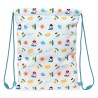 Rucksacktasche mit Bändern Baby Shark Surfing Blau Weiß 26 x 34 x 1 cm