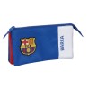 Zweifaches Mehrzweck-Etui F.C. Barcelona Blau Granatrot 22 x 12 x 3 cm