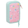 Doppel-Federtasche Peppa Pig Ice cream Rosa Minze 12.5 x 19.5 x 4 cm (28 Stücke)