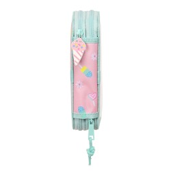 Doppel-Federtasche Peppa Pig Ice cream Rosa Minze 12.5 x 19.5 x 4 cm (28 Stücke)