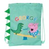 Rucksacktasche mit Bändern Peppa Pig George Minze 26 x 34 x 1 cm