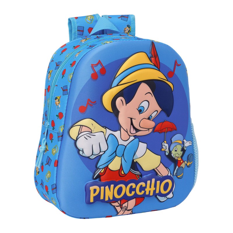 Kinderrucksack 3D Clásicos Disney Pinochio Blau 27 x 33 x 10 cm